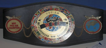 work kickboxing championship belts